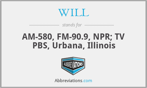What is the abbreviation for am-580, fm-90.9, npr; tv pbs, urbana, illinois?
